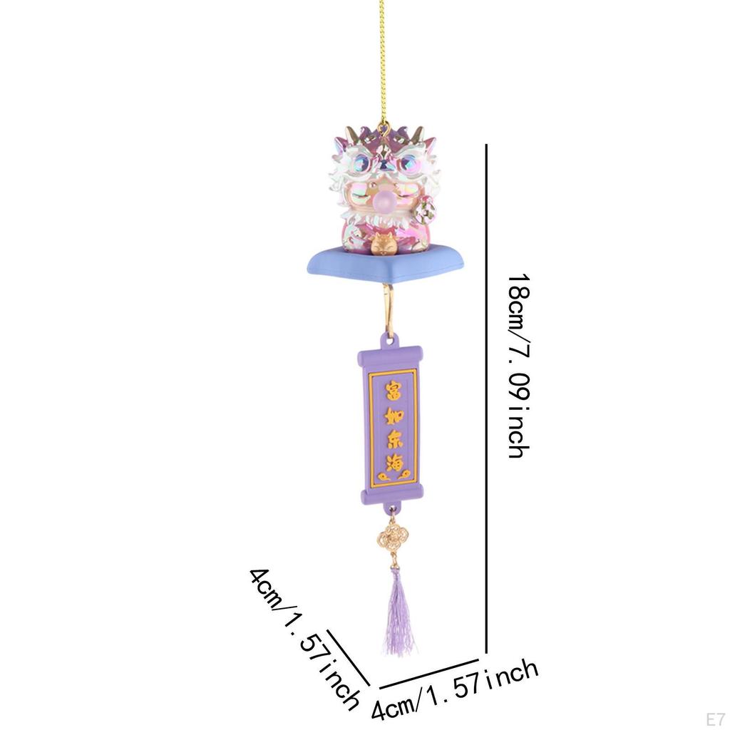 Auto Rückspiegel Anhänger Drachen Statue Hängeornament Autozubehör mit Quaste für Wohnmobile