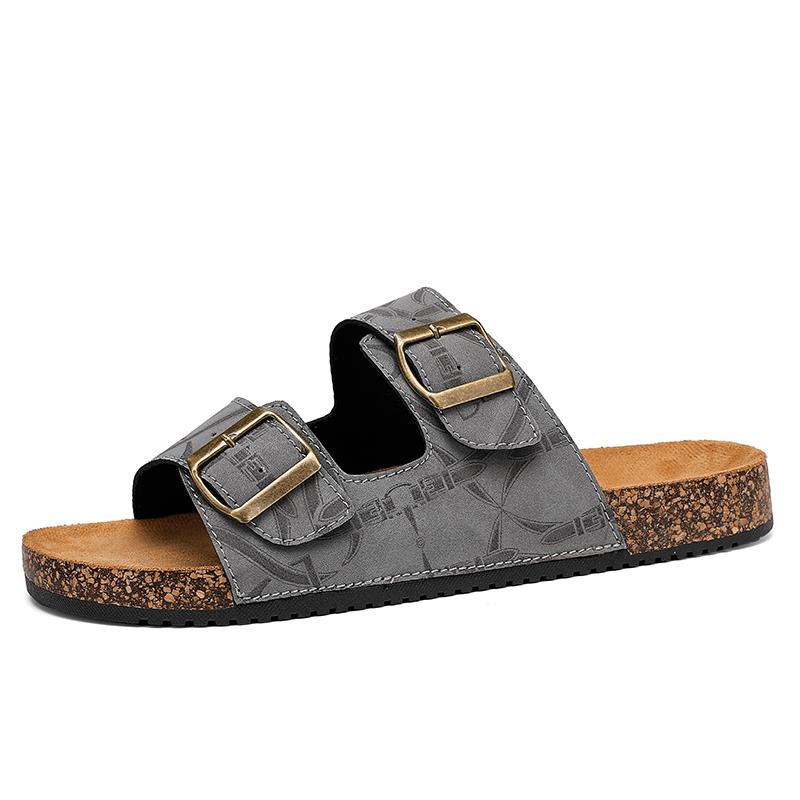 Fashion Green Men Suede Clogs Slippers Soft Insole Sandals With Arch Support Shoes Outdoor Beach Suede Clogs Slippers Slides For Men