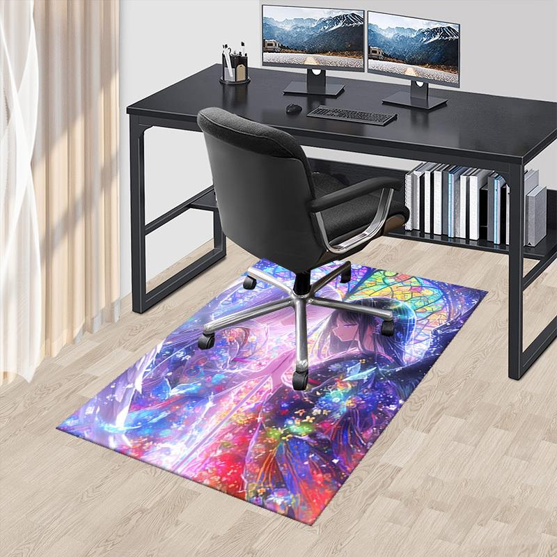 1pc Anime Cartoon Design Chair Mat - Festival Gift for Office Chairs, Suitable for All Seasons and Perfect for Home Decor, Living Room, Bedroom, Game