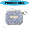 Plush Leopard Print Multifunctional Storage Pouch with Smooth Zippers for Organizing ID Cards Coin Keys and Small Items