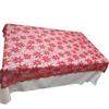 Christmas Red Table Cloth Lace Flower Pattern Table Cover Christmas Decoration for Parties