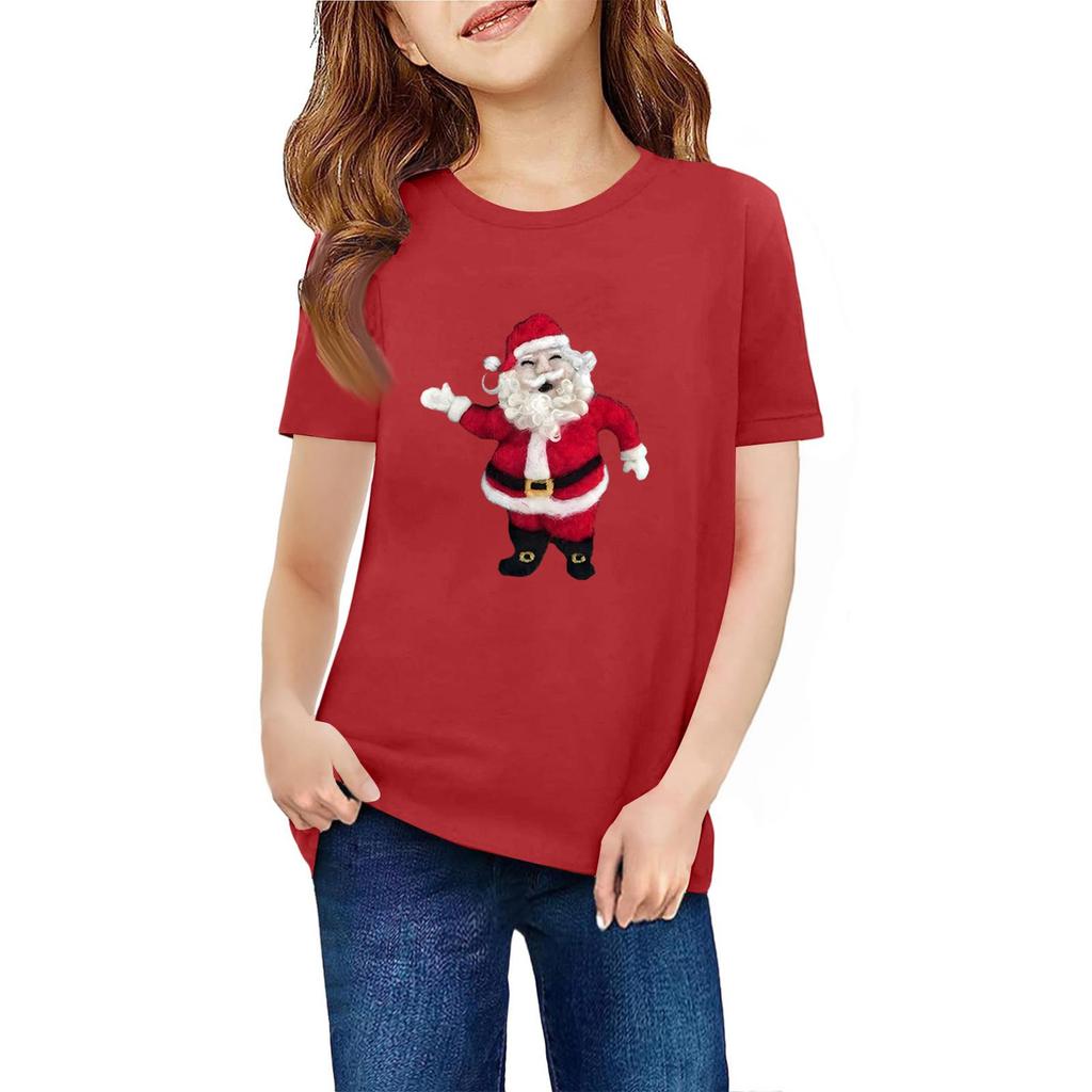 Barn Kortärmad Hals T-shirt Djurmönster Vardaglig Topp