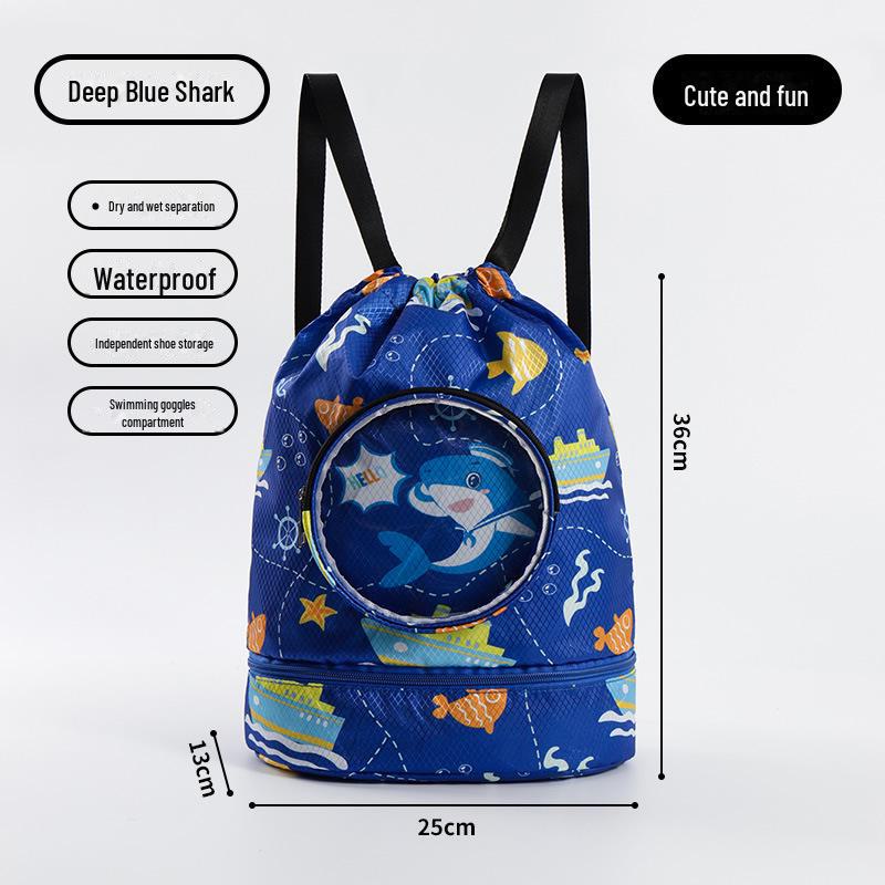 

Детская водонепроницаемая сумка для плавания с рисунком с разделением на сухую и мокрую воду – милый, портативный пляжный рюкзак для мальчиков и девочек