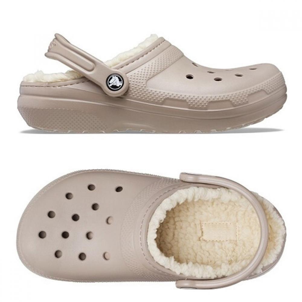 

Crocs Classic Lined Clog Fur Indoor Shoes 203591 2 Yb Musroom/270
