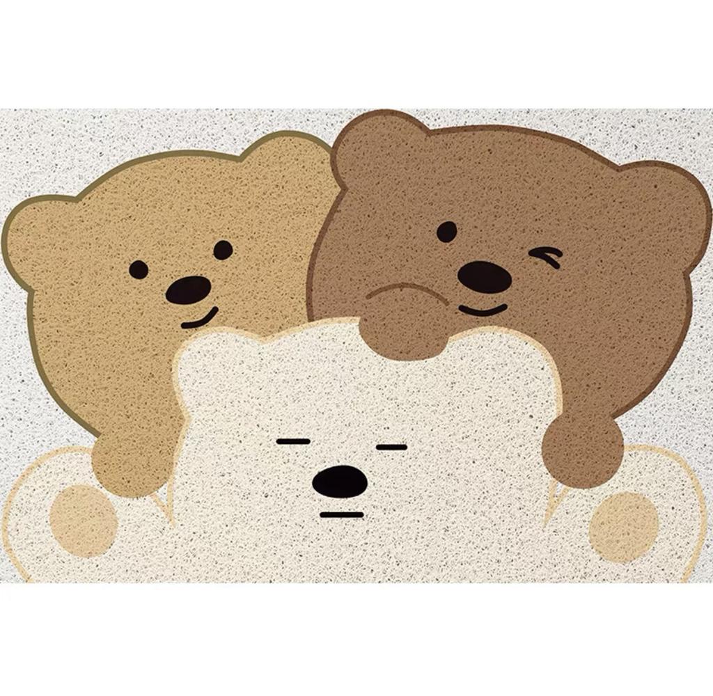 Cute Animal Entrance Door Rubbing Soil Foot Pad Waterproof Non-Slip Silk Ring Floor Mat Household Living Room Bathroom Door Mat