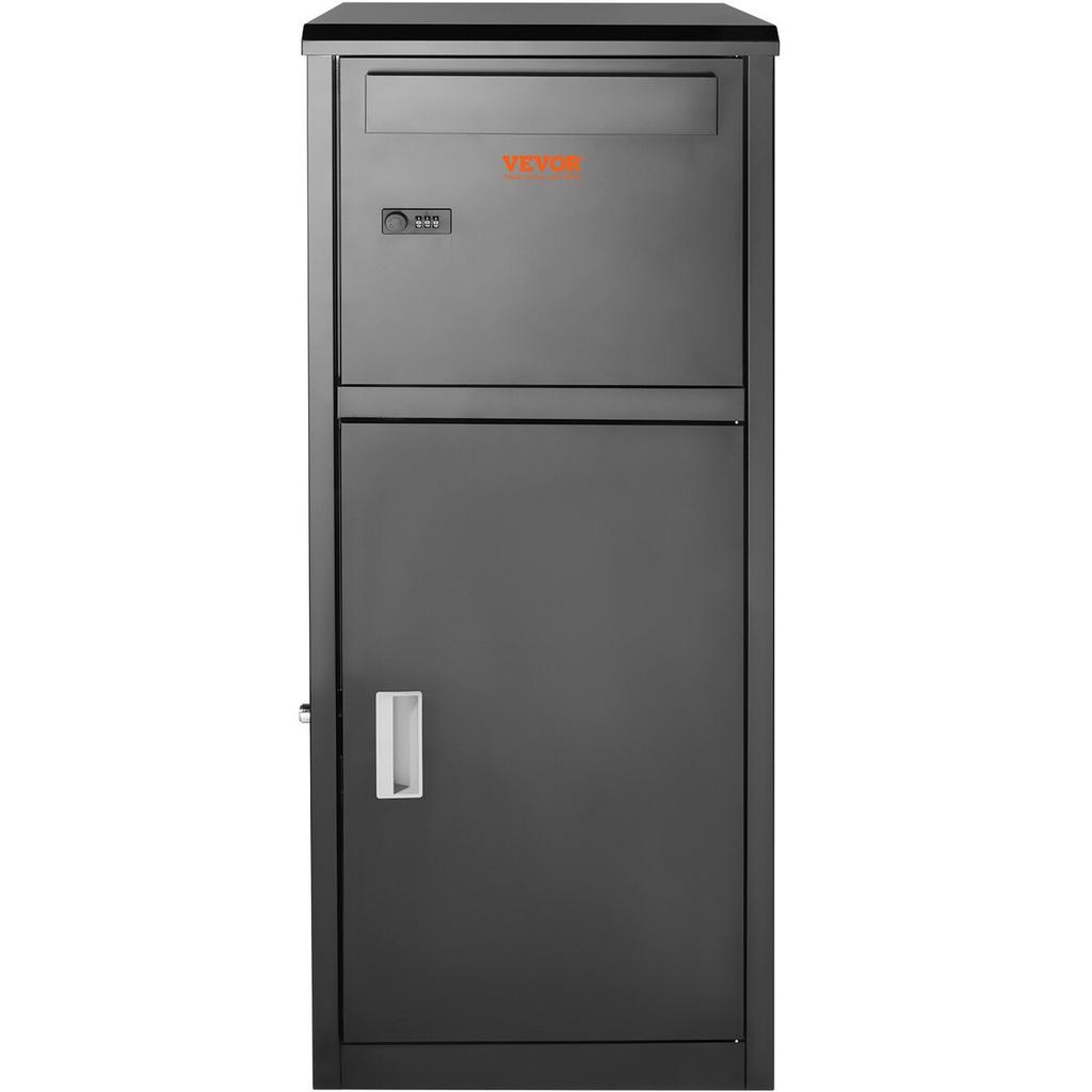Package Delivery Boxes for Outside 16.2"x15.8"x44", Galvanized Steel Package Delivery Box with Coded Lock, Removable Anti-theft Baffle, IPX3