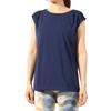 One Long Tail Tank Navy Pane(t) Women's Top,