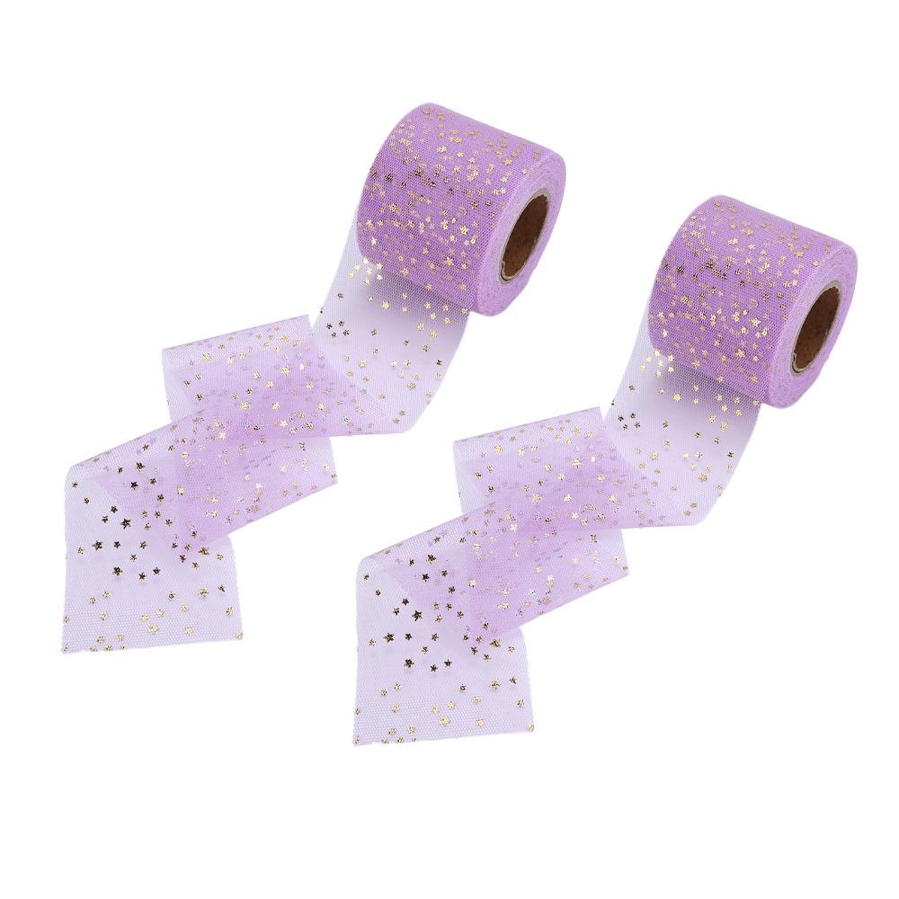 2pcs Shiny Appearance Glitter Tulle Rolls 25 Yards Each Netting Fabric Rolls For DIY Crafts