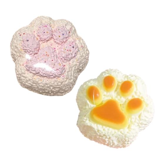 1/2/5Pcs Cat Paw Cake Squeeze Toy Stress Relief Kitten Paw Pinch Sensory Toy Soft TPR Stress Ball Animal Claw Fidget Toy