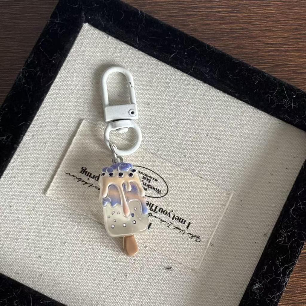 Luminous Summer Ice Cream Keychain: Cute Cartoon Pendant for Students & Friends