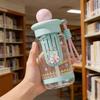 Portable Large Capacity 316 Stainless Steel Insulated Cup with Cartoon Design & Straw