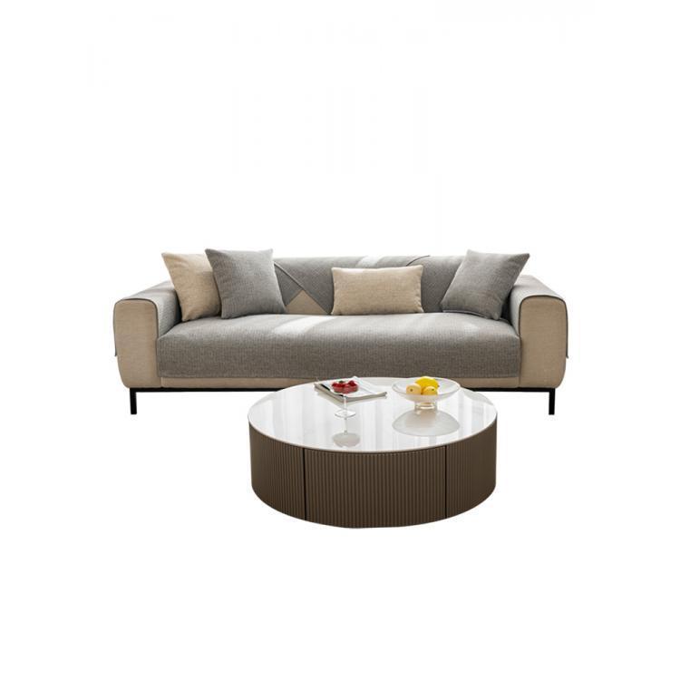 Minimalist Japanese Style Hemp Living Room Sofa Cushion Four Seasons Universal Cloth Liner Cover Towel Non-Slip Sofa Cover