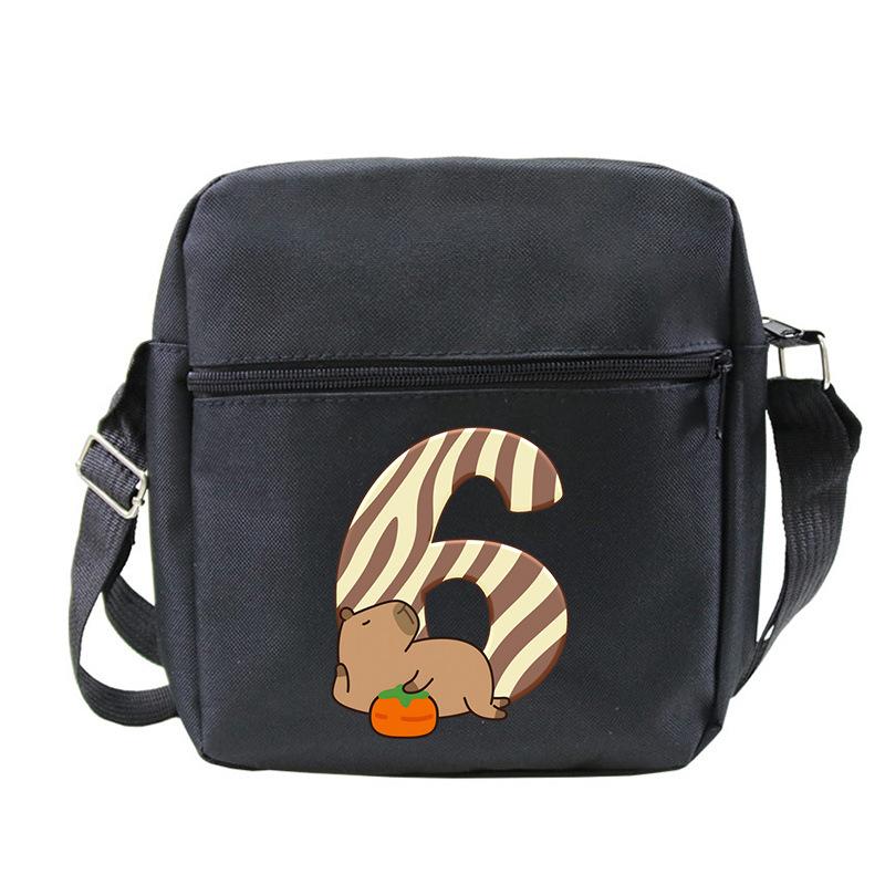 New Kapibara 26 letter printed messenger bag student children multi-functional leisure portable bag