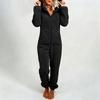 Women's Fashion Fleece-Lined Thickened Fleece Hooded Pyjamas With Zip-Up Onesie