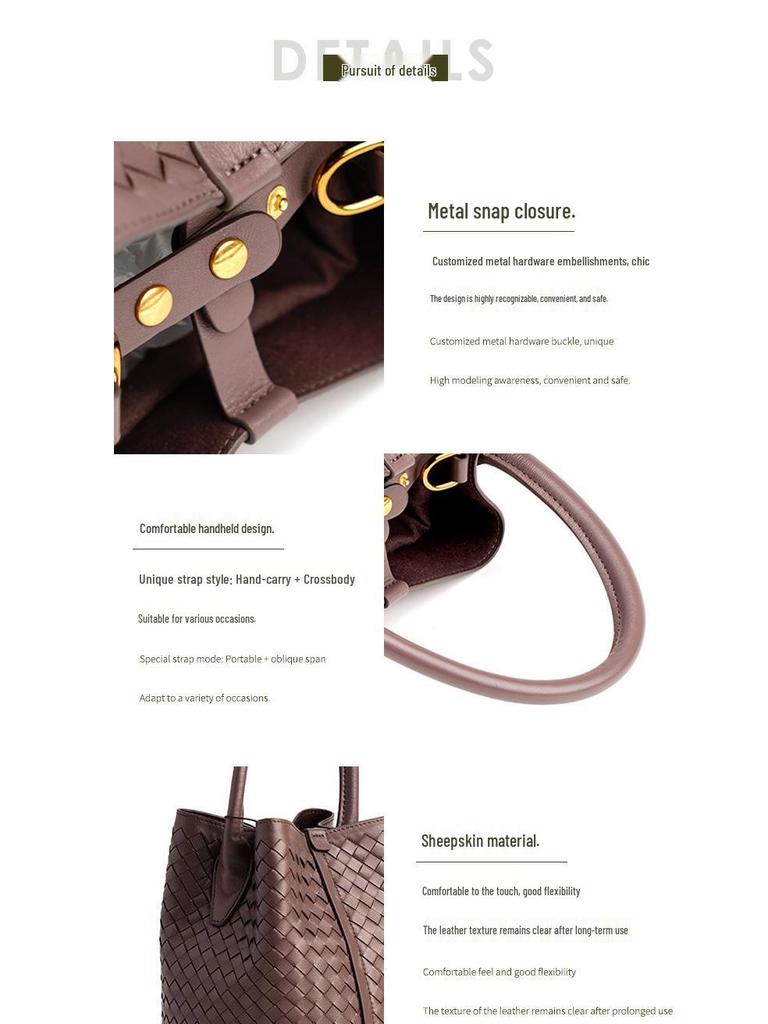 Ručně tkaná letní taška přes rameno z ovčí kůže pro ženy