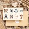 50PCS Animals With Glasses Stickers Aesthetic PVC Children Decoration Sketchbook Scrapbook Sticky Graffiti Cute Sticker For Kids
