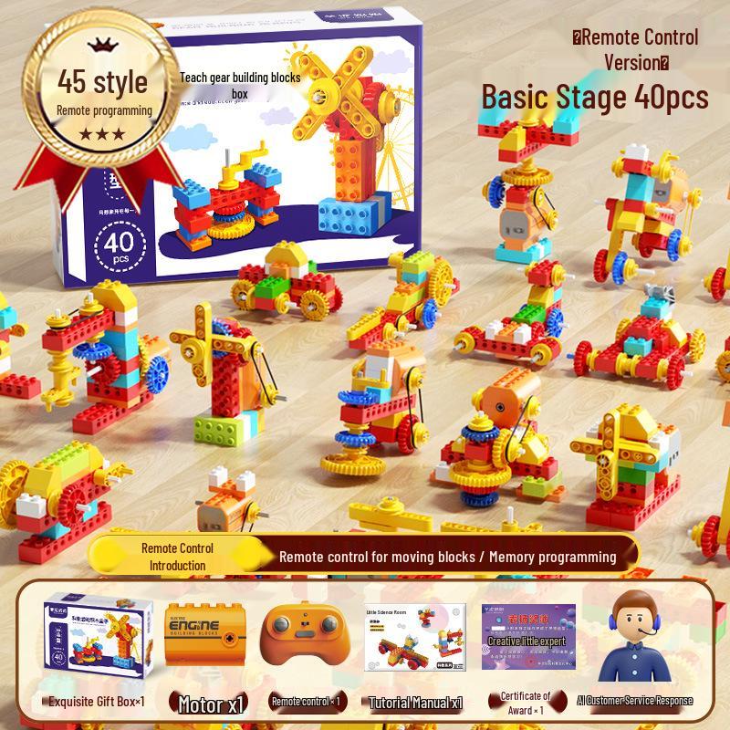 Large Particle STEM Building Blocks: Creative Programming Robot Toy for Kids