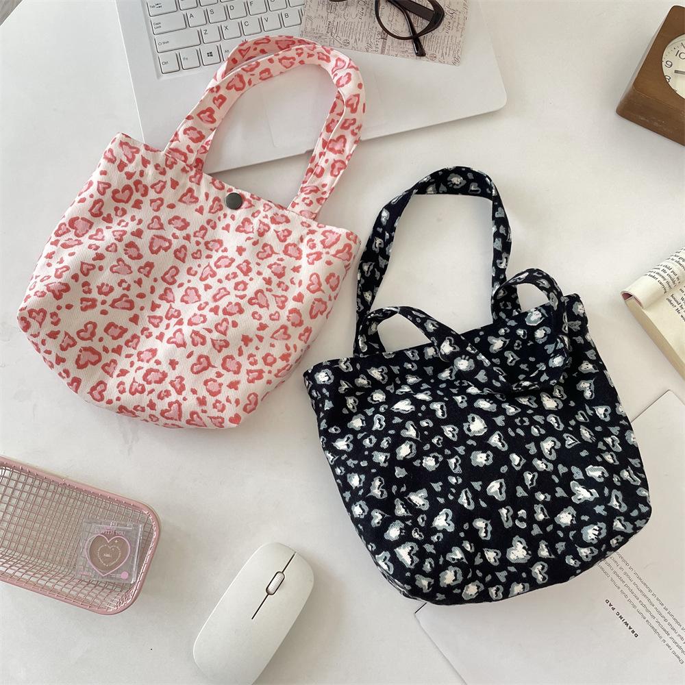 New lightweight handbag fashionable bento bag trendy leopard print large capacity tote bag women