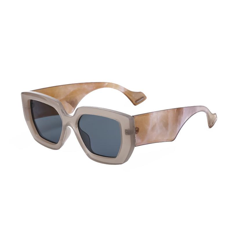 Trend Square Frame Wide Temple Sunglasses Women'S Large Frame Sunglasses Women'S Sunglasses