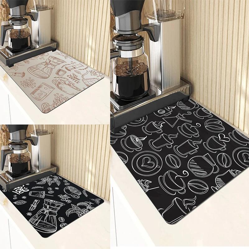 Diatomite coffee machine quick-dry drip tray resistant to dirt and wear kitchen bar tablecloth pad dish cup drying pad kitchen