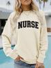 Women's Casual Autumn/Winter Round Neck Nurse Print Hoodie