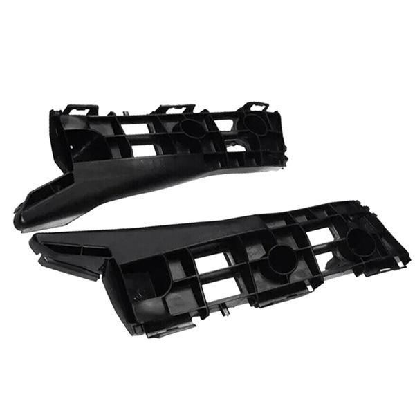 1 Pair Black ABS Front Bumper Support Brackets (Left & Right)