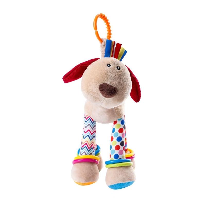 

Interactive Plush Giraffe Nursery Hanging Pendant Toy With Rattle And Teether For Baby Crib Stroller Soothing Accessory жёлтый