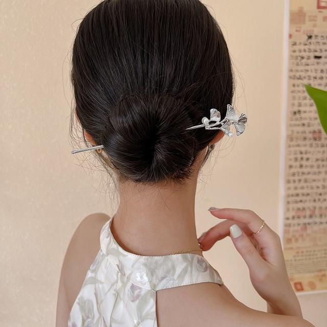 

AISHG Палочки для волос с листьями гинкго для женщин, винтажные китайские заколки для волос, женские палочки, головной убор, ювелирные украшения, аксессуары для волос