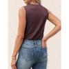 YYFS Women's Fashion Casual Summer Spring Solid Color Print Sleeveless V-Neck Blouses & Shirts