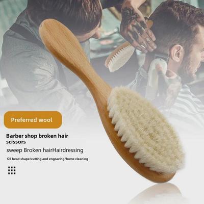 Pennello ad Olio per Parrucchiere Retrò - Pettine Styler per Taglio e Pennello in Lana per Pulire i Capelli Spezzati