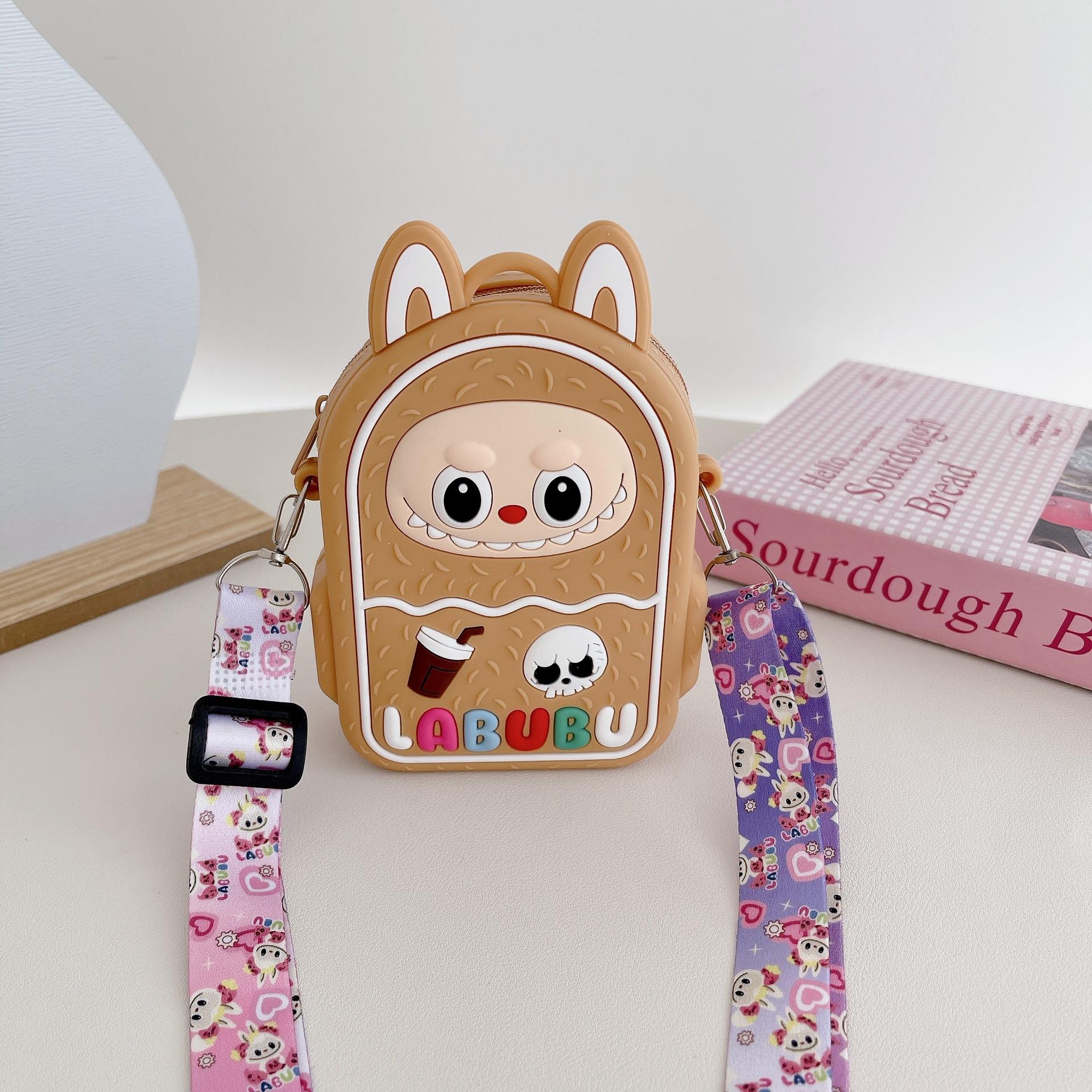 Детский кошелек для монет Labubu студенческая сумка через плечо сумочка детская сумка детский силиконовый кошелек для монет CLE