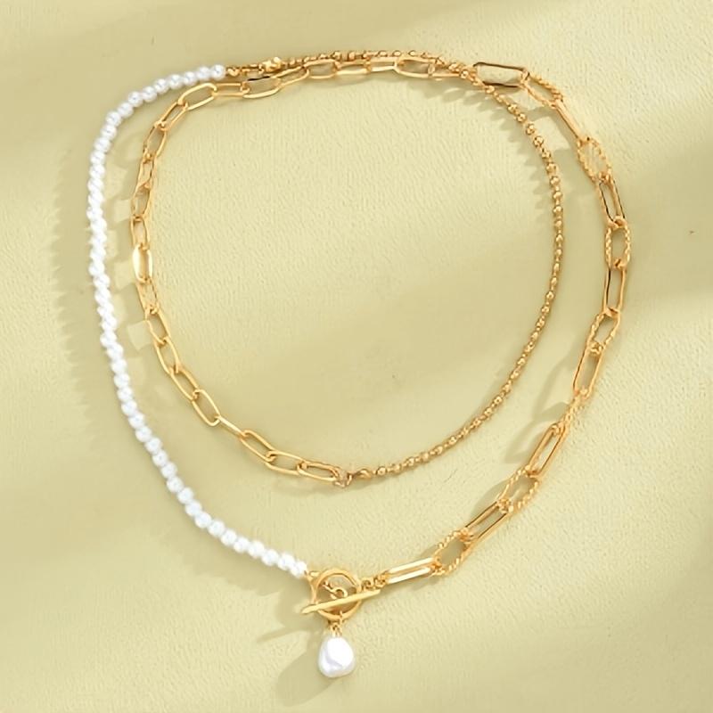 1pc Women s Fashion Pendant Necklace, Versatile Daily Luxury Elegant Old-money Style Pendant золотистый