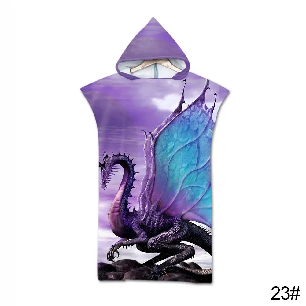 Microfiber Fabric Child Adult Bath Towels Beach Towel Changing Bathrobe Cloaks Hooded Swimming Pool Gym Fitness Bath Towels