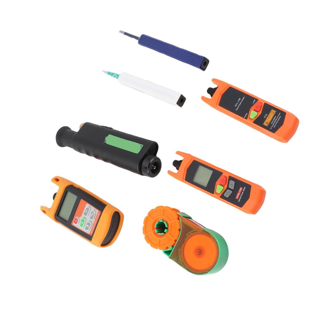 Optic Fiber Test Kit Power Meter White LED Light Source Cleaning Pen Set for Testing