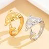 Yearly Abundance Stainless Steel Fish Ring: Women's Ocean Series Vacation Jewelry
