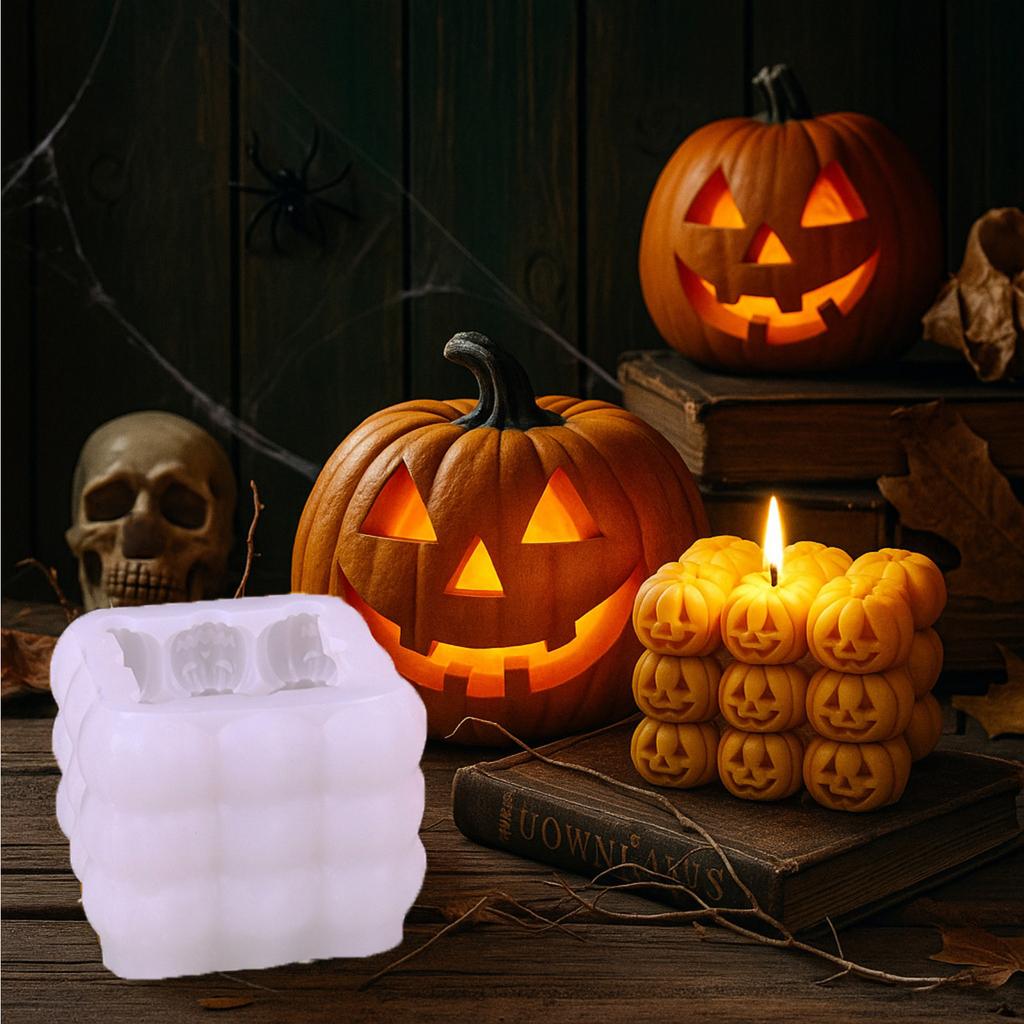 DIY Halloween Kürbis Silikon für Kerzenherstellung, Aromatherapie-Kerze, Heimdekoration (Single )