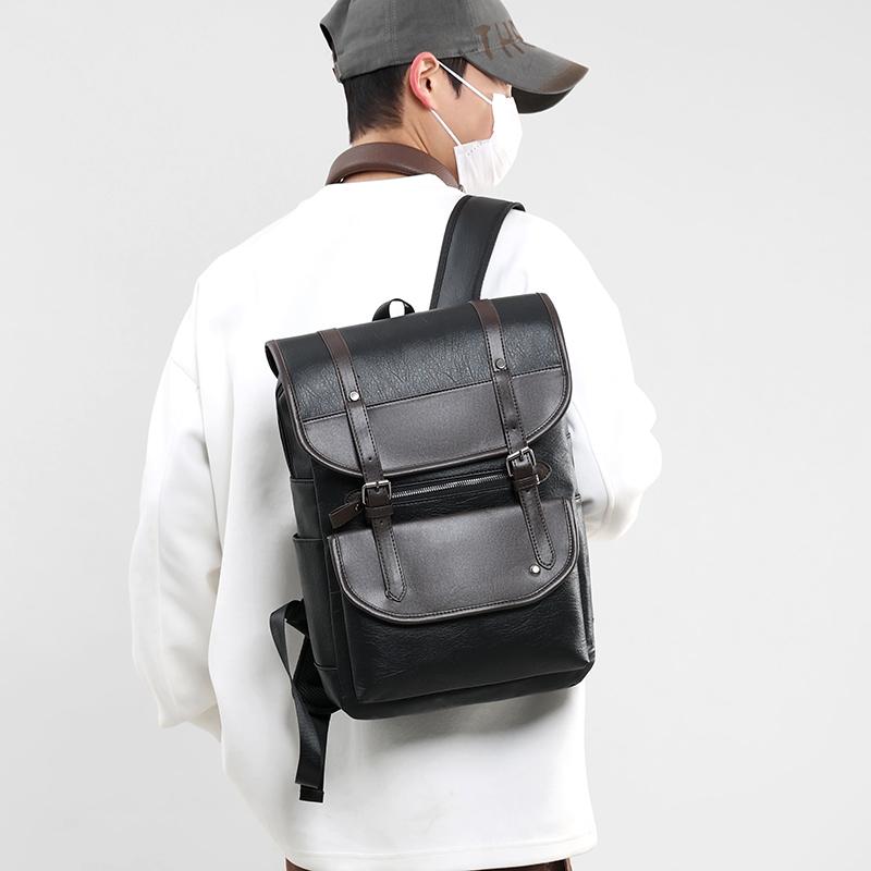 Retro Men's Backpack Large Capacity Waterproof Wear-resistant Multifunctional Computer Bag