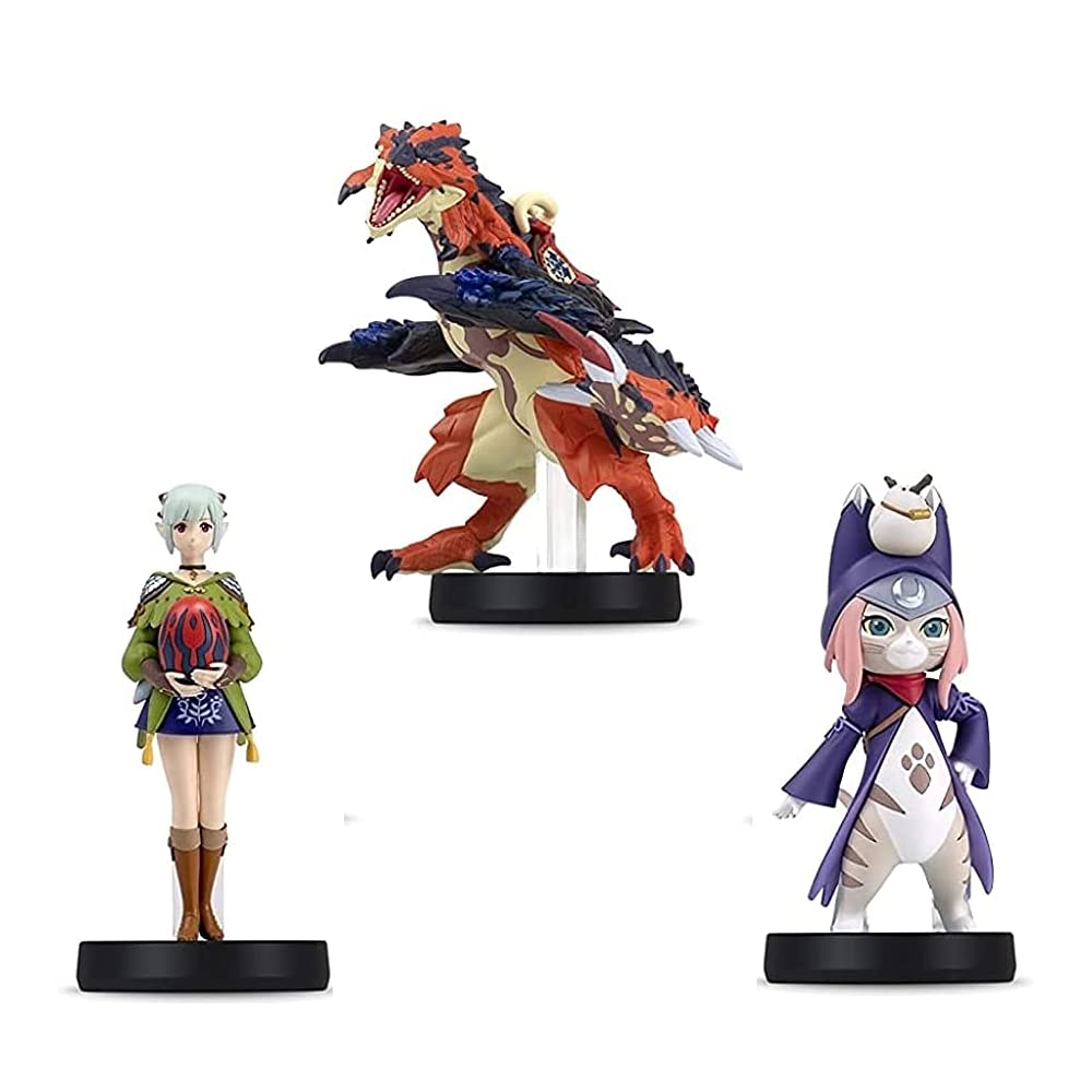Monster Hunter Stories 2 amiibo Ruined Rathalos Ena Tsukino 3-piece set + +
