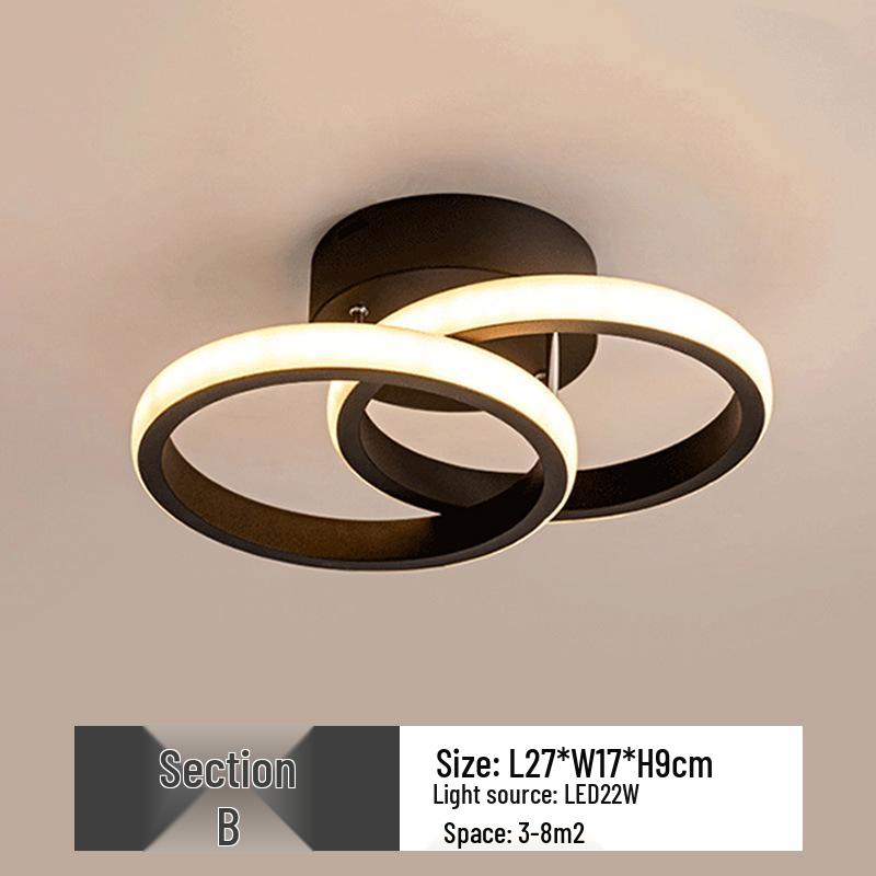 Nordische LED Deckenleuchte für Halle, Garderobe, Treppenhaus, Balkon und Flur