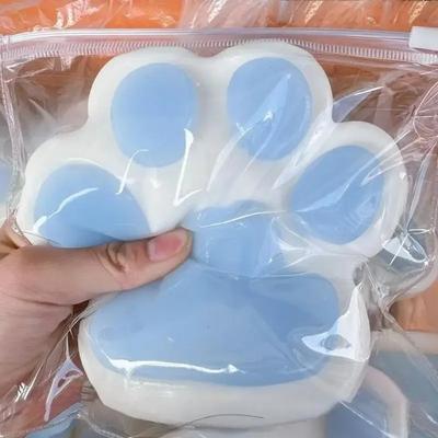 1PC Cat Paw Squeeze Toy Soft Sticky Silicone Stress Relief Decompression Pinching Toy for Adults Kids Stress Relief Toys