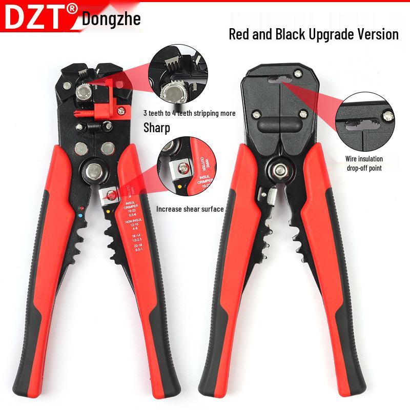8" 5-in-1 Multifunctional Manual Wire Stripper, Cutter, Crimper, and Skinning Pliers.