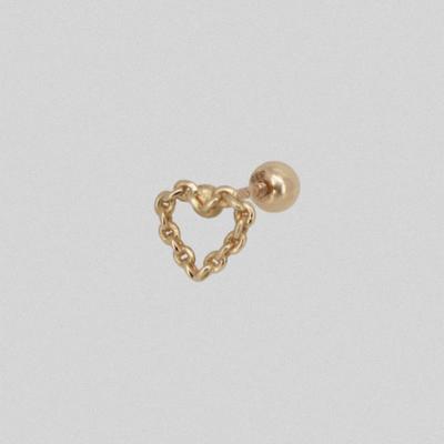 Youngglow 14k Chain Heart Piercing