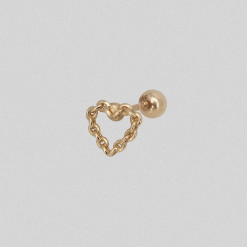 Youngglow 14k Chain Heart Piercing