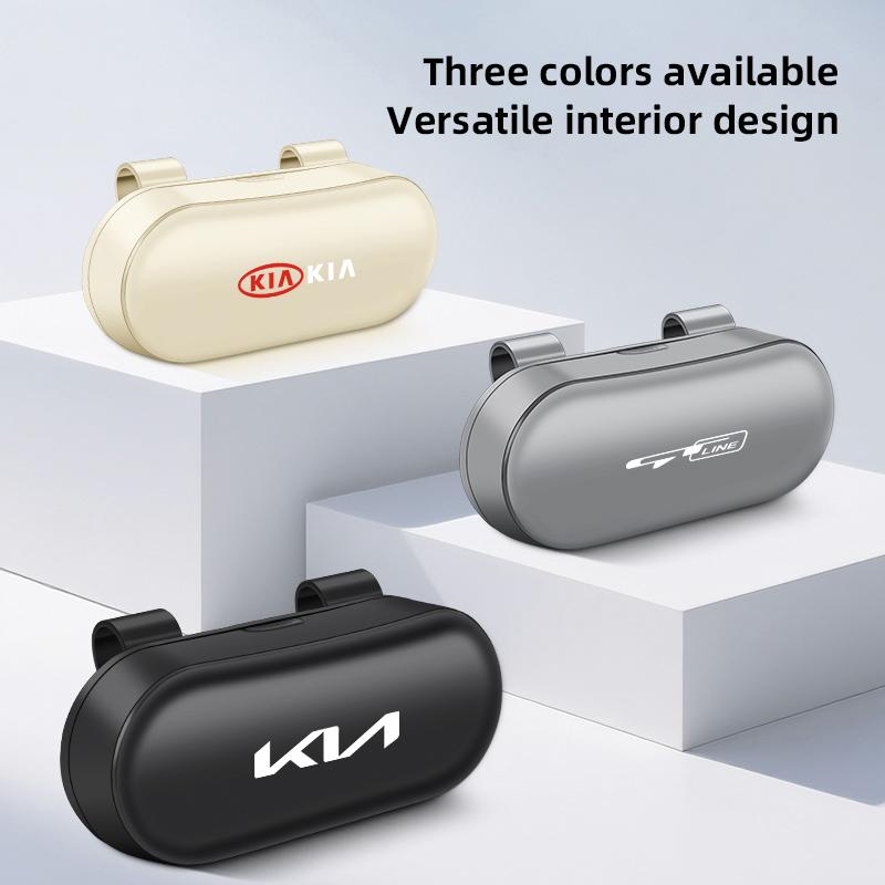 AHG1 1Pcs Car Sun Visor Sunglasses Case Glasses Storage Clip Box For KIA RIO Ceed K5 K9 Sorento Stinger Carnival Niro Soul EV6 Stonic
