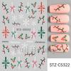 Source Nail Art Stickers, Christmas Gingerbread Man Snowflake Bow Light Strip Snowman Cartoon Nail Stickers