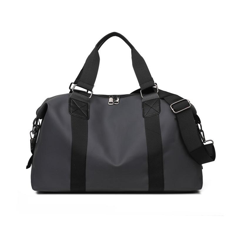 A Large-capacity Water-resistant Travel Bag Carried By A Man, A Single-shoulder Crossbody Luggage Bag and A Storage Bag