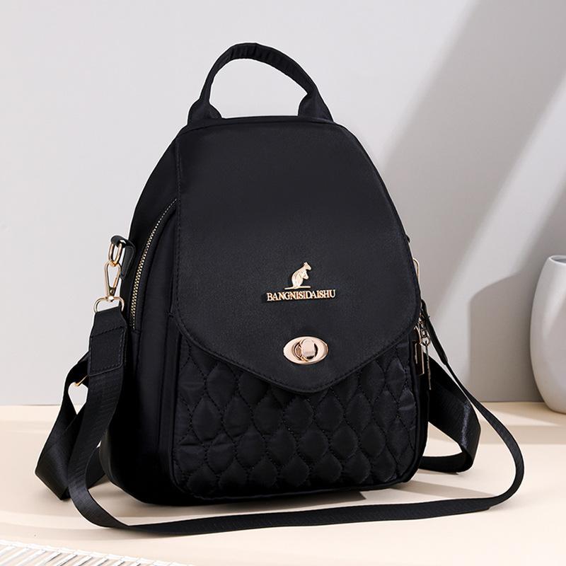 Oxford Cloth Backpack for Women Traveling and Going Out Middle-aged Mother with Shoulder Embroidery Thread Multi-purpose Backpack