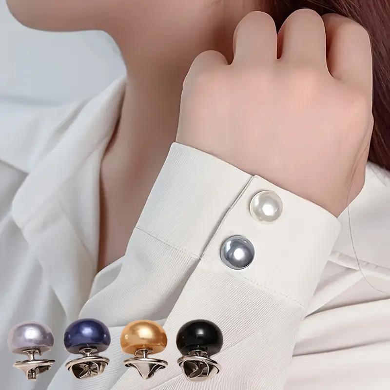 10pcs Pearl Button Pins ,DIY Decorative Safety Button Covers For Shoes, Hats, Bags, Shawls,Collar Needle Buckle Fixed Pin Brooch