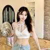 #Summer new pure desire sexy diamond chain lace splicing chest wrap inner and thin female integrated with chest pad