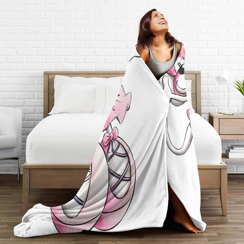 Funny Cartoon D-Diddls Knitted Blankets Coral Fleece Plush Diddl Warm Throw Blankets for Bedroom Sofa Bed Rug